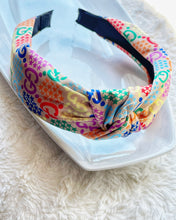 Load image into Gallery viewer, Luxury adult size headband summer colours double G
